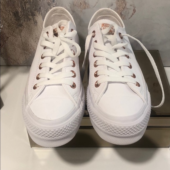 platform converse rose gold